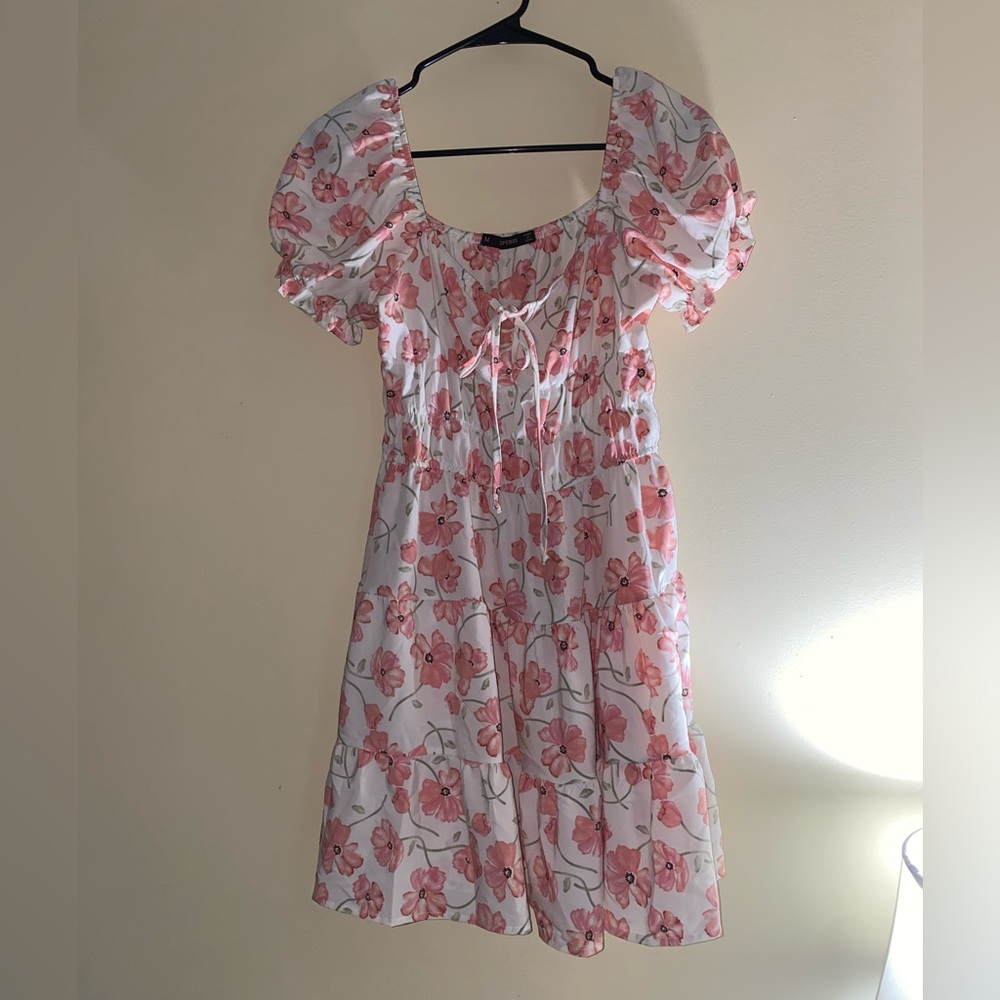 Floral Pink Mini Dress